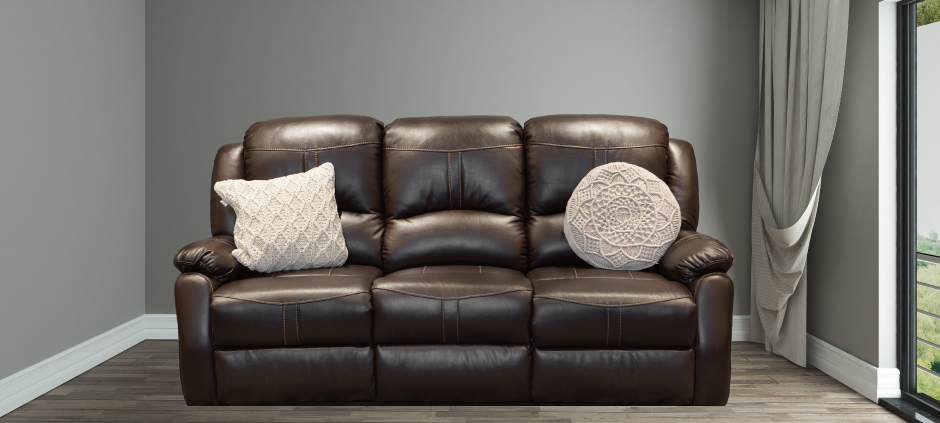 Lorraine Bel-Aire Deluxe Mocha Reclining Sofa by American Home Line
